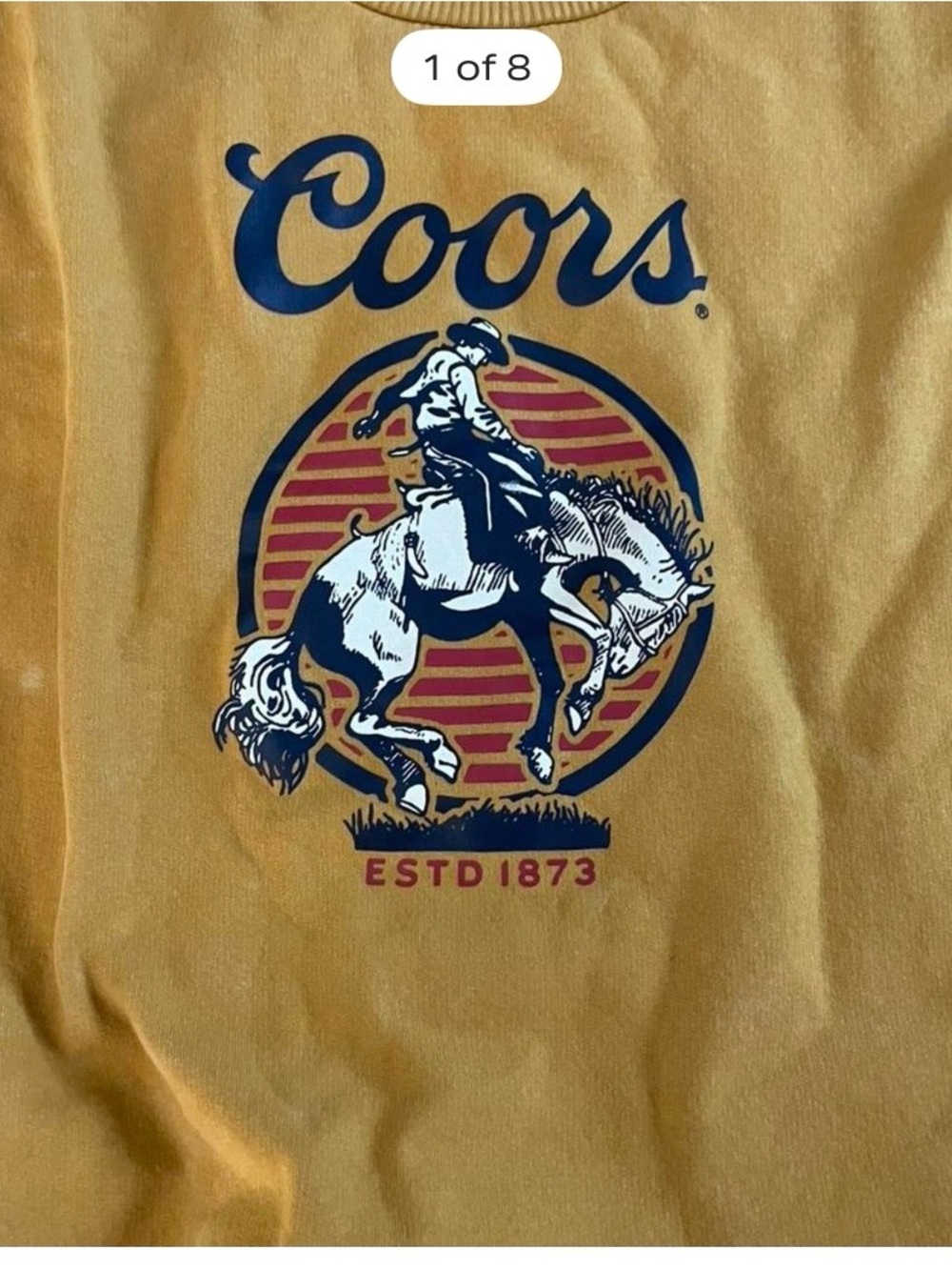 Men’s Yellow Graphic Sweatshirt - Branded Rodeo Logo